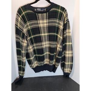 Polo by Ralph Lauren Men's Knit Sweater - Plaid Pattern, Medium